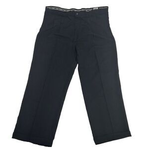 Callaway Golf Sport Pants Men 42X30 Black Pleated Cuffed Comfort Performance NEW